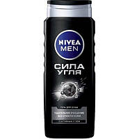 Гель для душа Nivea Men Сила угля Очистка без сухости кожи 500мл