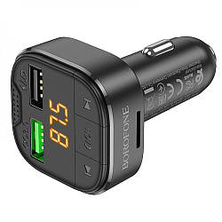 Автомобільний FM-модулятор Borofone BC43 Flash QC3.0 car BT FM transmitter, Black