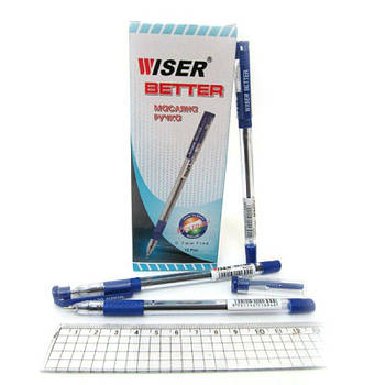 Ручка масляная Wiser "Better" с грипом синяя 12 шт. в уп. better-bl
