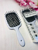 Расческа для волос Superbrush Plus Hollow Comb Белая с черным