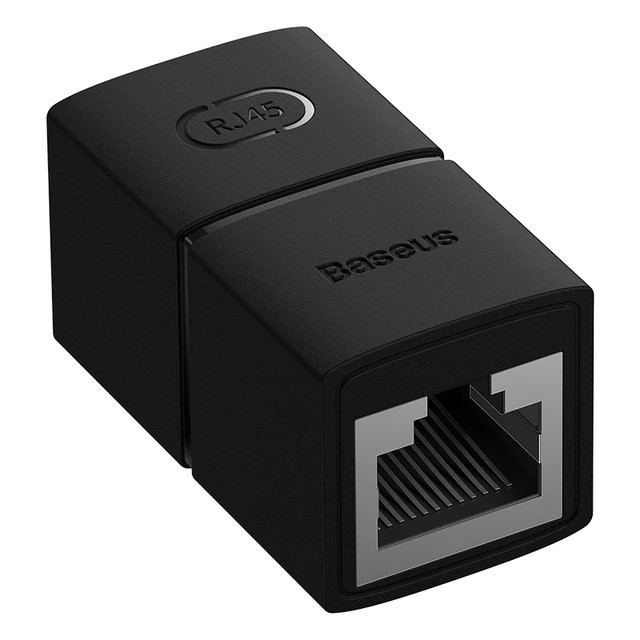 З'єднувач витої пари Baseus Airjoy Series Роз'єм RJ45 Cat 6 STP до 1 Гбіт/с Gigabit Ethernet Чорний B00131100111-01