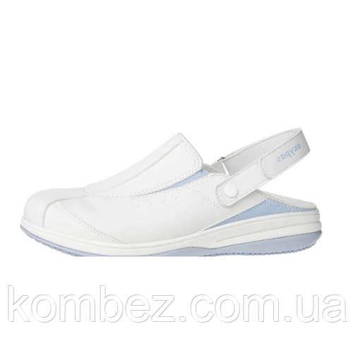 Туфли женские рабочие сабо микрофибра, белые IRIS WHT (ID#1728296098 ...