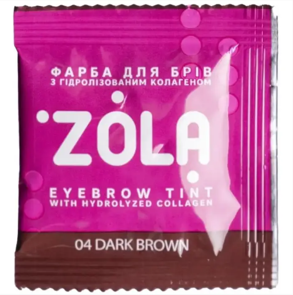 ZOLA Фарба для брів з колагеном Eyebrow Tint With Collagen 5 ml 04 Dark Brown