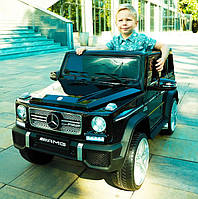 Детский одноместный электромобиль джип Bambi Mercedes Benz M 3567EBLRS-2(4WD) черный автопокраска в чехле **