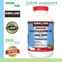 Хондропротектор Kirkland Signature Extra Strength Glucosamine HCI 1500mg With MSM 1500 mg 375 таблеток