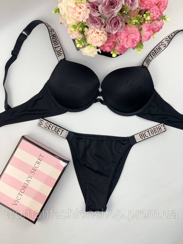 Женское Нижнее Белье Victoria's Secret со Стразами Белый Комплект Белья ...