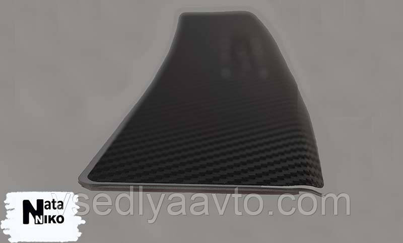 Накладка на бампер с загибом TOYOTA COROLLA X 4D (2006-2012) (Carbon)