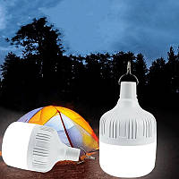Портативная LED лампа 80Вт Туристический фонарь для кемпинга на аккумуляторе