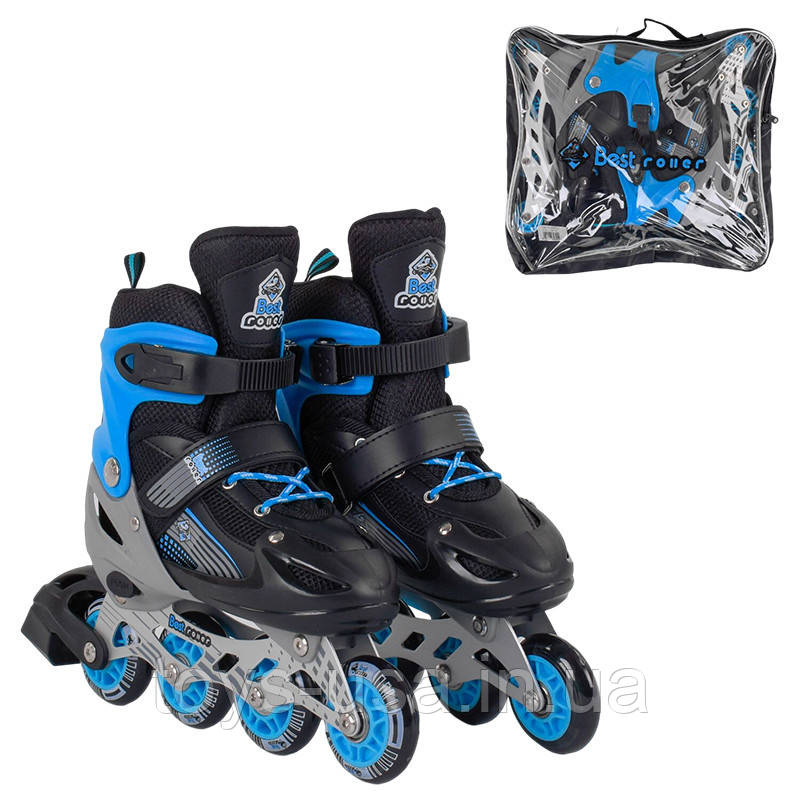 Ролики Best Rollers (Сине-чорні) арт. 50077 розмір M /34-37/коліща PVC