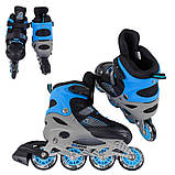 Ролики Best Rollers (Сине-чорні) арт. 50077 розмір M /34-37/коліща PVC, фото 3