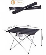 Стол складной Naturehike L 750*500*520 мм NH20JJ020 Black, фото 7