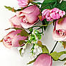 Штучні квіти. Букет бутонів троянд класичний 30 см, попіл троянди, фото 6