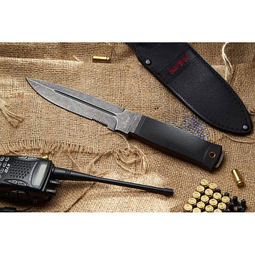 Ніж бойовий Лазутчик, армійський ніж, цілісний клинок, нековзна ручка, фото 2