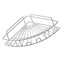 Полиця кутова для ванної кімнати 23*6см білий