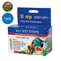 Тест для визначення якості води в акваріумі Easy-Life 6in1 test strips 50 тестів (TST61)