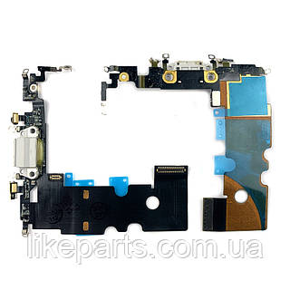 Шлейф Apple iPhone 8, iPhone SE 2020 с разъемом зарядки и микрофоном (белый оригинал Китай)