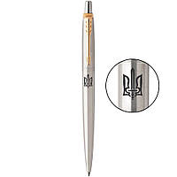 Шариковая ручка Parker Jotter 17 Ukraine SS GT BP Трезубец ОУН 16032_T030b