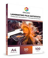 Плівка для ламінування А4 50 мкм. 100 шт/уп. Galaxy Плівка ламінаційна для ламінатора