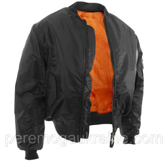 Двостороння куртка тактична Mil-Tec Black 10403002 бомбер ma1 розмір S