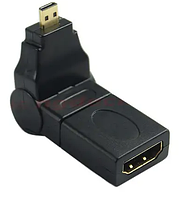 Micro HDMI-HDMI 360º адаптер переходник м-п M\F поворотный