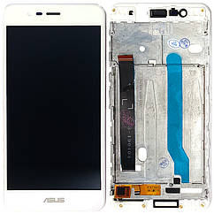 Дисплей (екран) Asus ZenFone 3 Max ZC520TL X008D з тачскріном (білий з передньою панеллю)