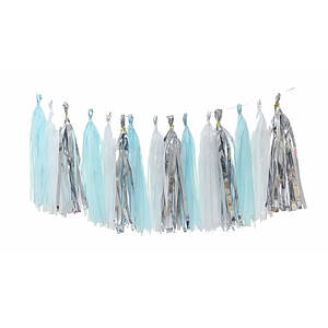 Набір пензлика тассел 3 кольори | Білий Блакитний Срібло