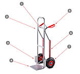 Візок складський алюмінієвий 200кг HIGHER HT-1878 Тележка візок вантажний Коляска Каляска Возик магазинний, фото 10