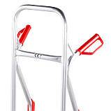 Візок складський алюмінієвий 200кг HIGHER HT-1878 Тележка візок вантажний Коляска Каляска Возик магазинний, фото 4