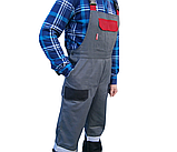 Напівкомбінезон робочий Професіонал Комбо сірий зі світловідбиваючою смугою, фото 3