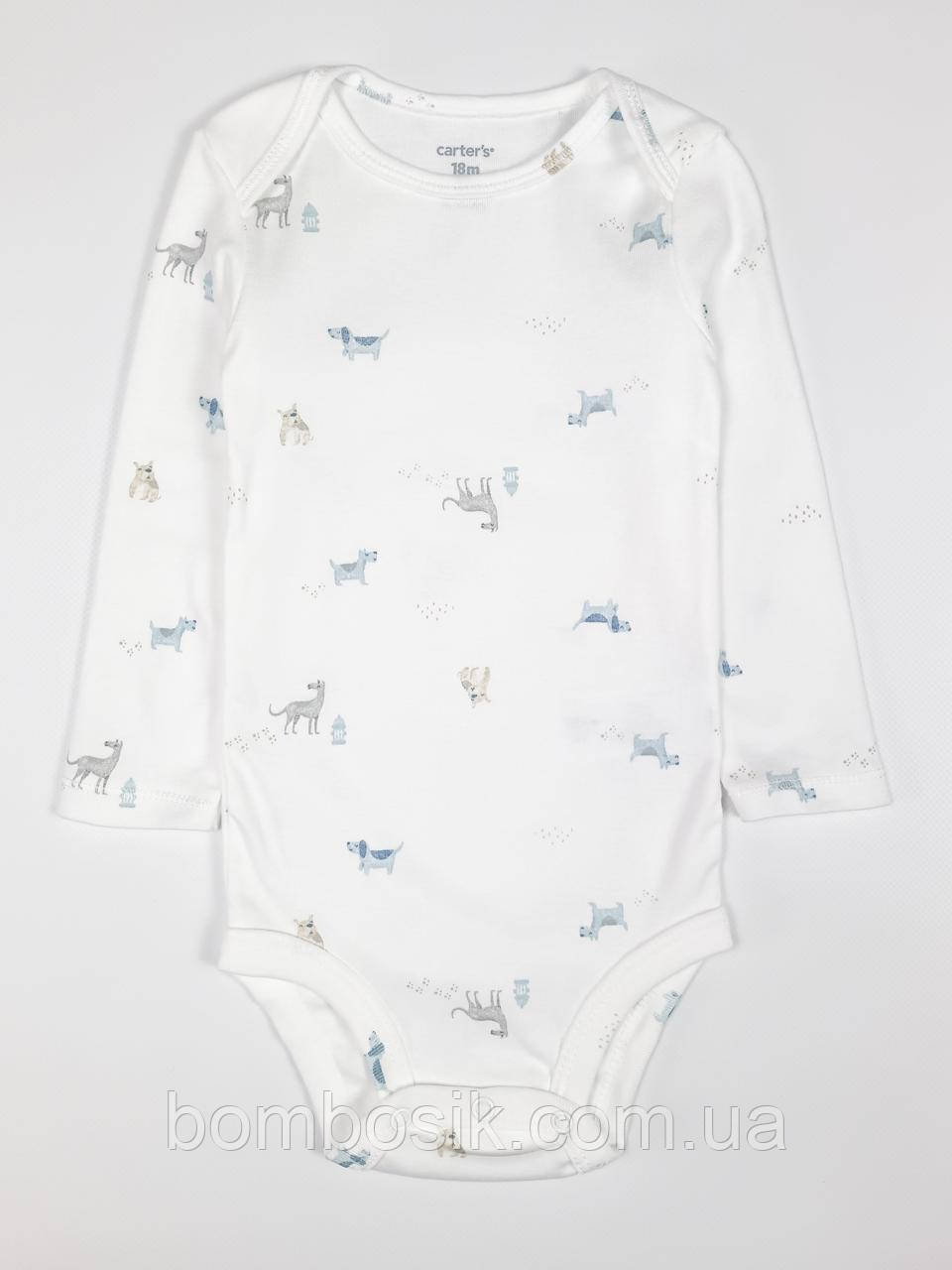 Бодік з довгим рукавом для хлопчика Картерс, 9м (69-72см), фото 1