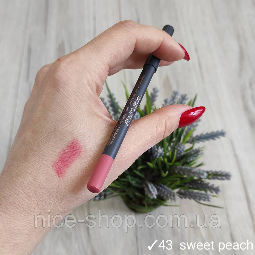 Олівець для губ Aden lip liner sweet peach № 43, фото 1