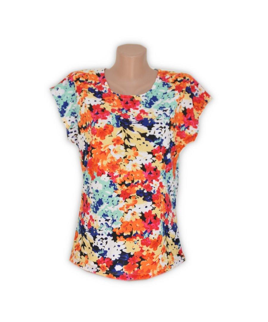 Блузка жіноча кольорова Норма, Батал 03114 Мікс стрейч котон