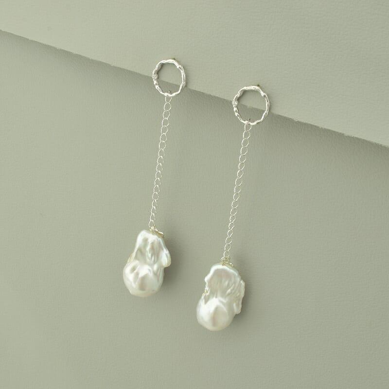 Сережки Перли Срібло (925), фото 1