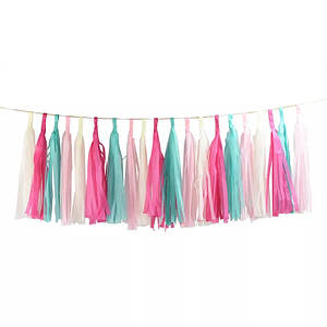 Набір пензликів тассел 4 кольори | Аквамарин Білий Ніжно-Рожевий Фуксія