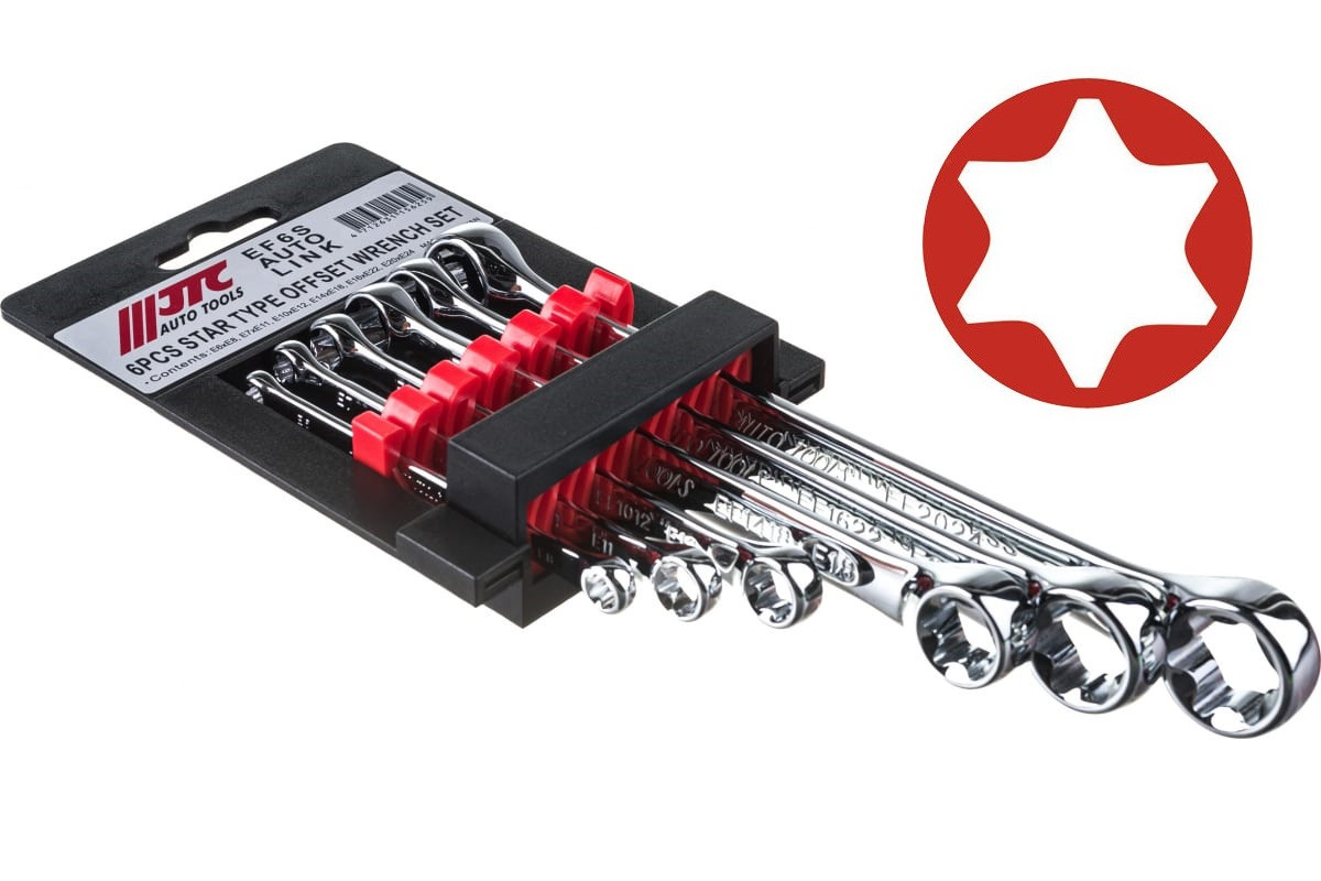 Набір накидних ключів TORX Е6-E24 6од. EF6S JTC