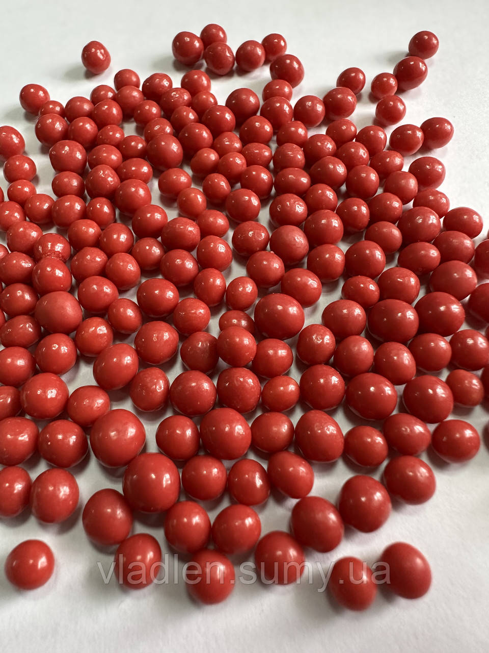 Хрустящие шоколадные шарики красные 5 мм Norte-Eurocao 100 грамм (Испания) - фото 2 - id-p1823962810