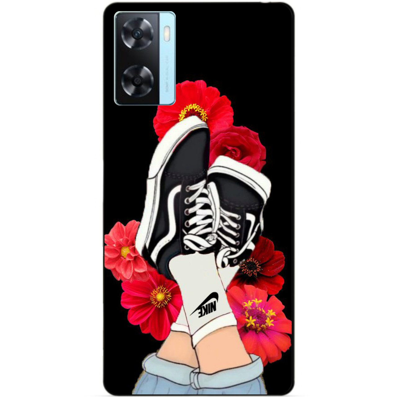 Силіконовий бампер чохол для Oppo A57s з малюнком Кеди