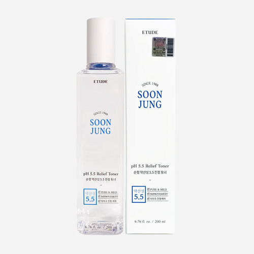 Etude House Soon Jung PH 5.5 Relief Toner Гіпоаллергенний тонер для чутливої шкіри, 200 мл