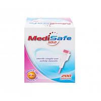 Ланцеты одноразовые MediSafe Solo, игла 23G с глубиной проникновения 2.0 мм, тип 520 (200 шт./уп.)