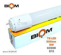 Лампа LED Biom T8-GL-600-9W CW 6200K G13 скло матове 00-00001307