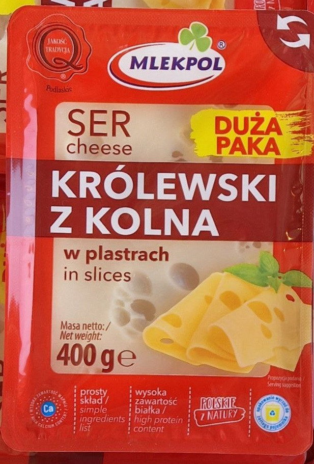 Сир нарізка Mlekpol Ser Krolewski z Kolna 400 г., фото 1