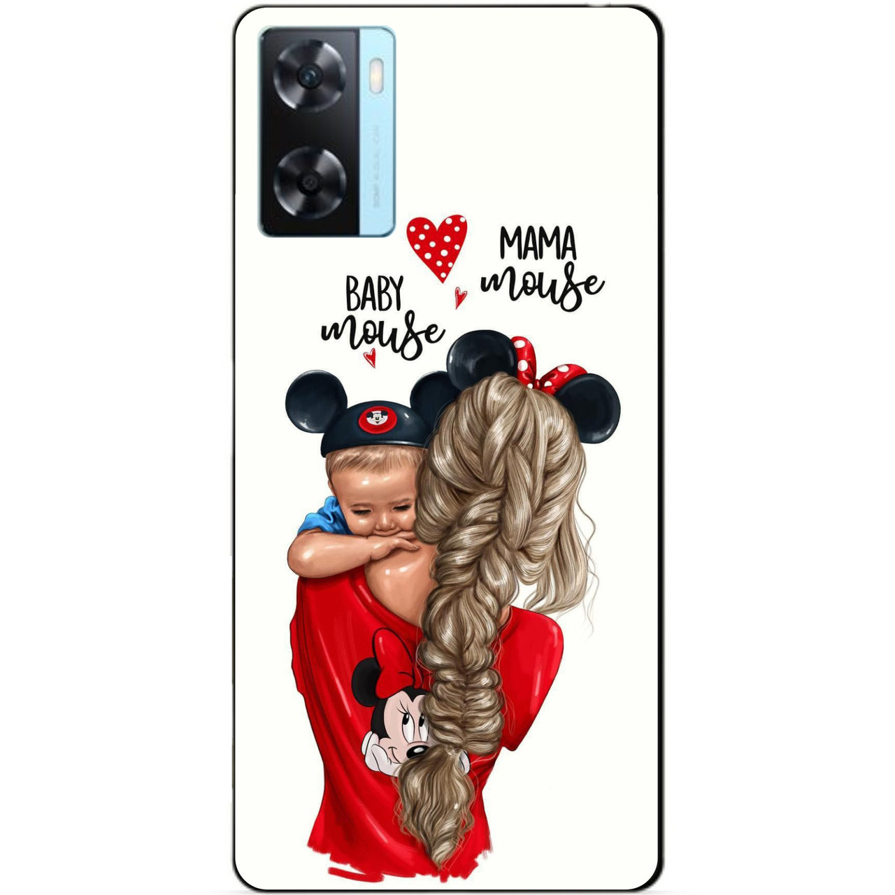 Силіконовий бампер чохол для Oppo A57s з малюнком Мама та малюк