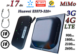 Повний комплект 4G/LTE/3G Wi-Fi Роутер Huawei E5573Bs-320 + MiMo антеною до 18 дБ Київстар, Vodafone, Lifecell