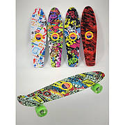 Скейтборд з підсвічуванням M1S протиковзке покриття 3 кольори 54х15 см скейтборд пластиковый