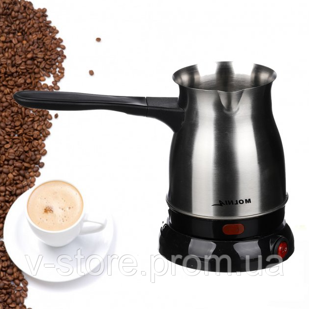 Турка электрическая 500мл 800Вт Молния бытовая кофеварка для молотого ...