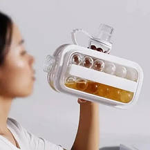 Силіконова форма для льоду кульки з кришкою складана пляшка Ice Cube Tray, фото 3