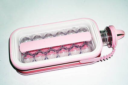 Силіконова форма для льоду кульки з кришкою складана пляшка Ice Cube Tray, фото 1