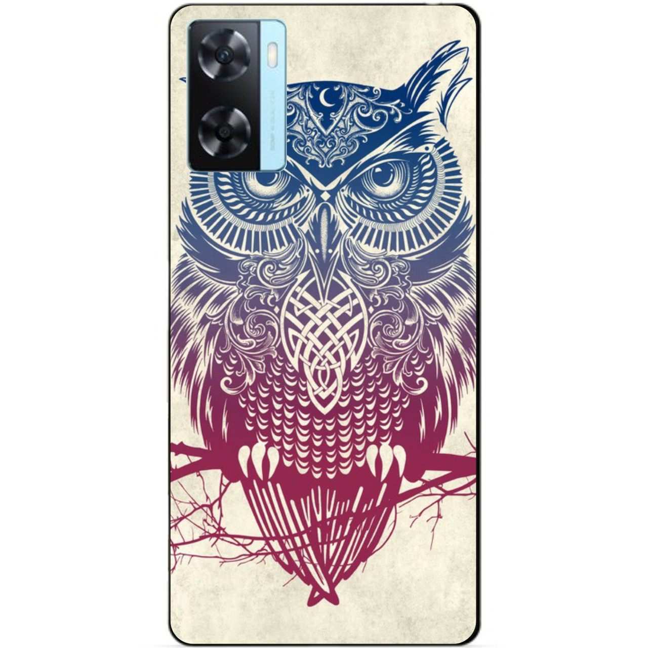 Силіконовий бампер чохол для Oppo A57s з малюнком Сова