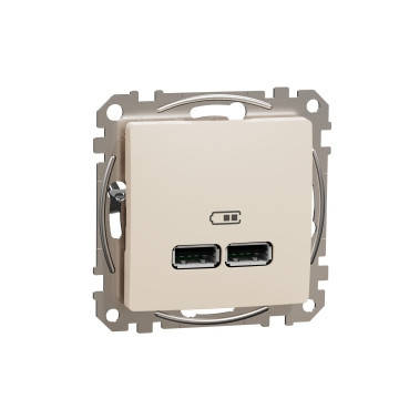 USB-рож A+A 2,1A Бежевий Sedna Design, фото 1