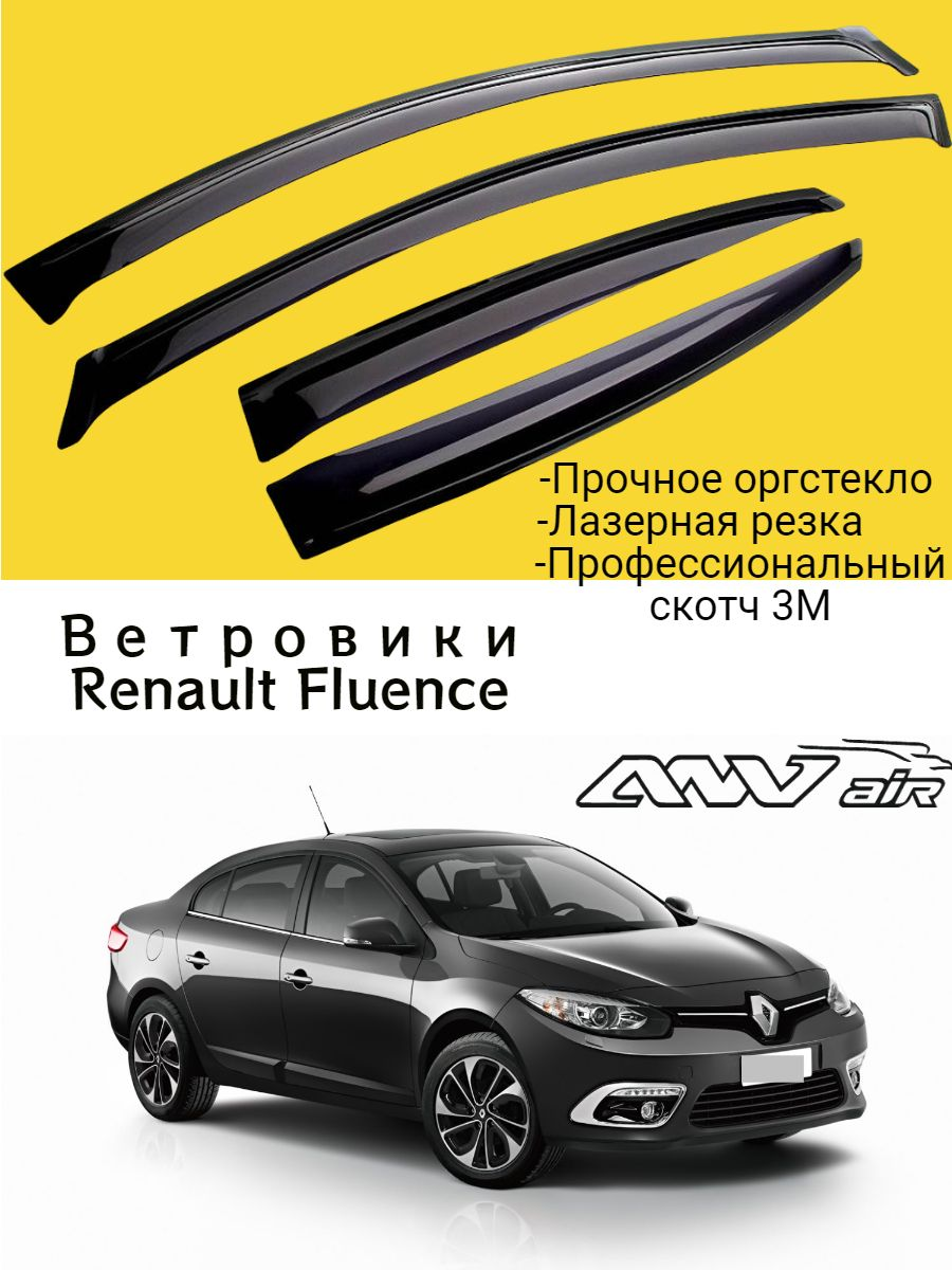 Дефлектори бічних вікон Renault Fluence